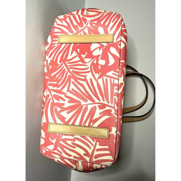 Kate Spade tote coral leaf pattern - Picture 6 of 10